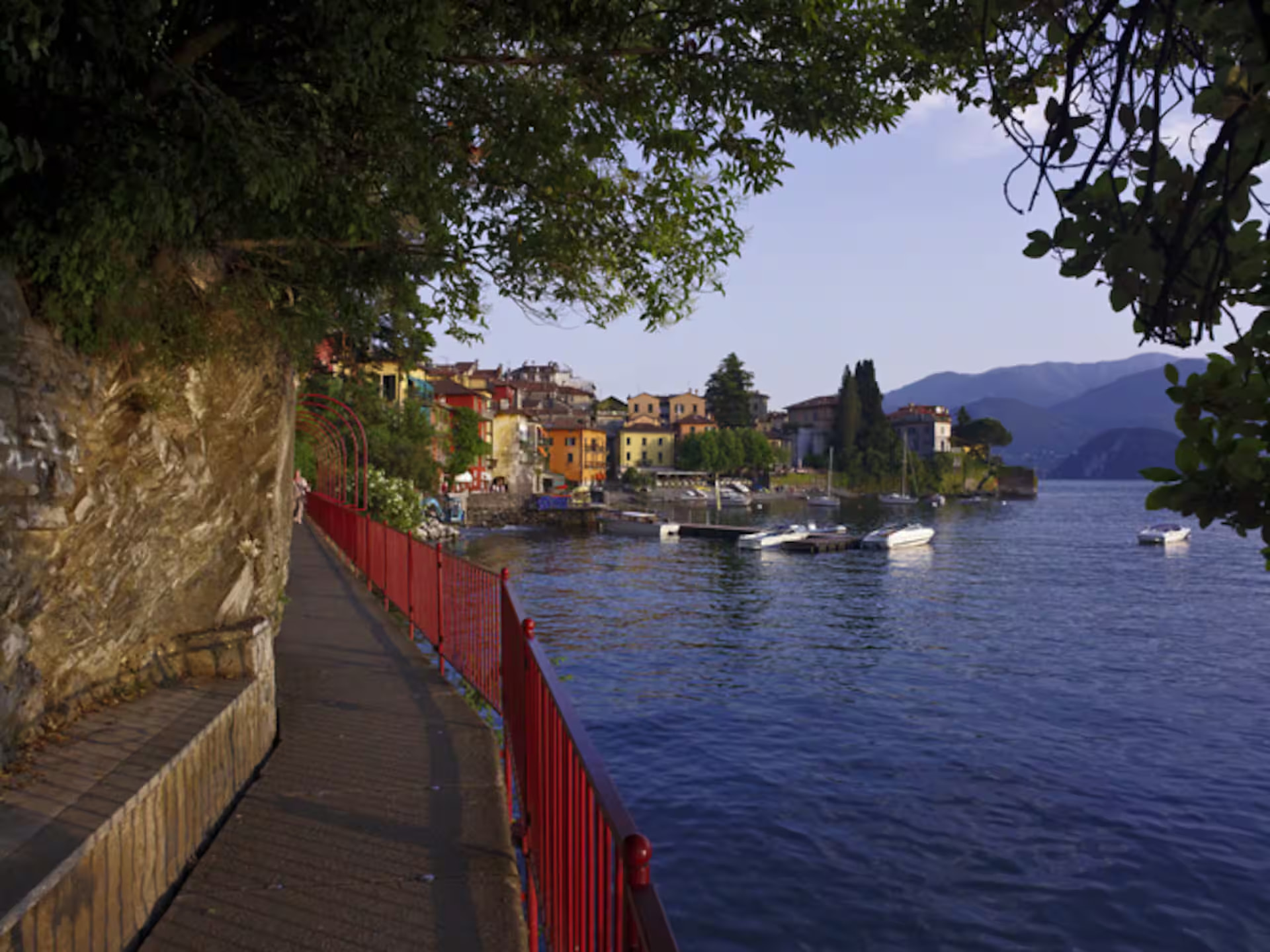The lakefront promenade in Varenna